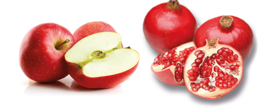 Äpfel und Granatäpfel