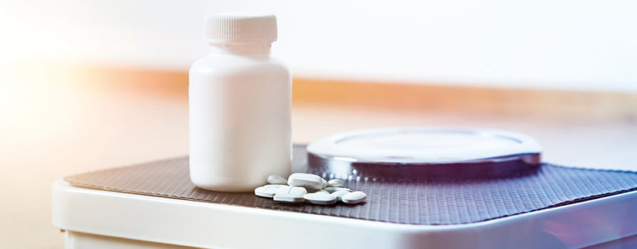 Personenwaage mit Pillendose